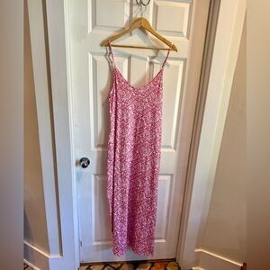 Pink Floral Maxi Dress